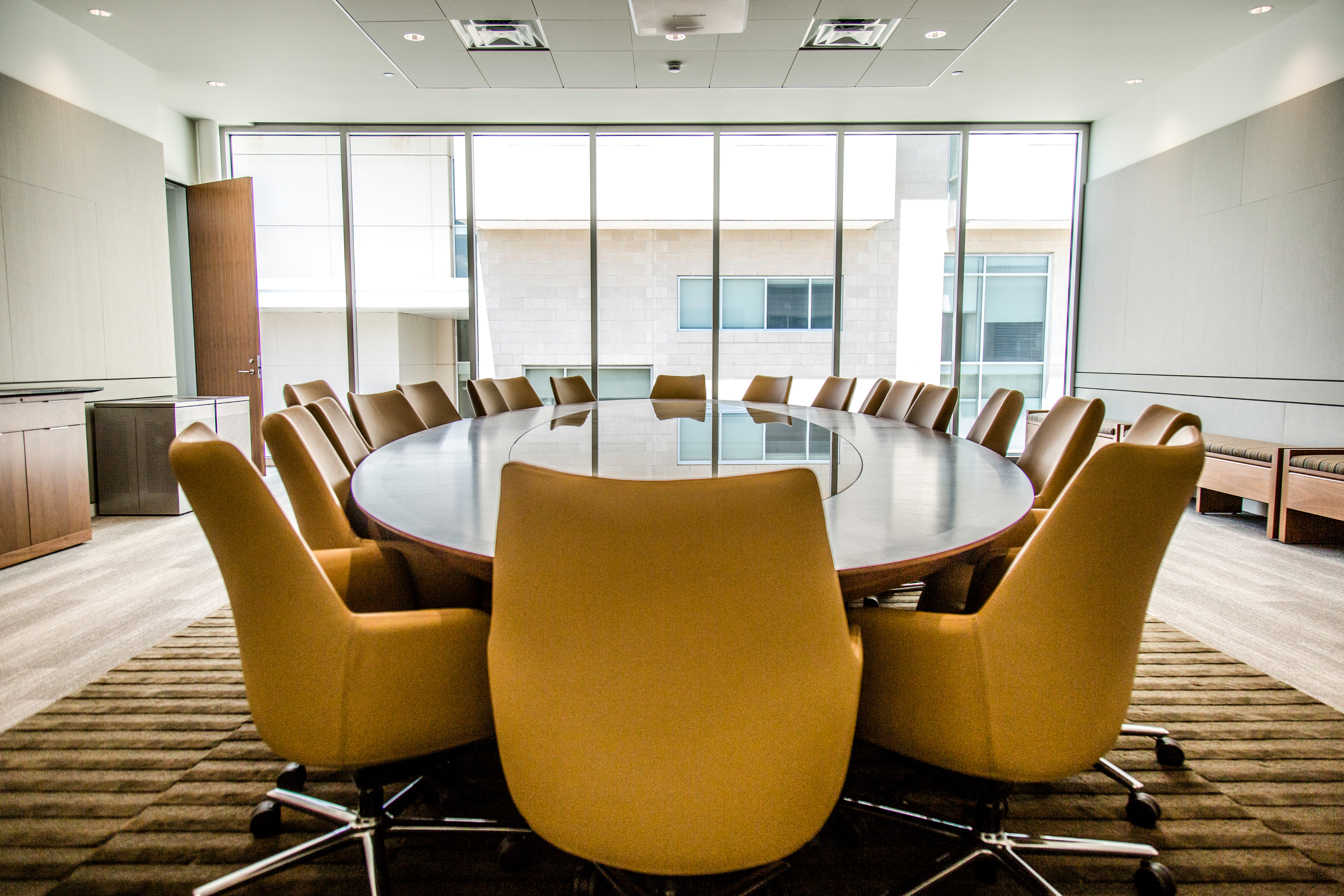 Mike Redeker MBA'97, MA'01 made a gift that resulted in the Mike Redeker Executive Boardroom, located on the second level of the alumni center.